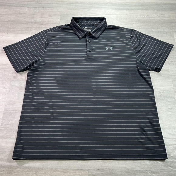 Under Armour Other - Under Armour Playoff Polo Shirt Mens 2XL Black Golf Performance Short Sleeve